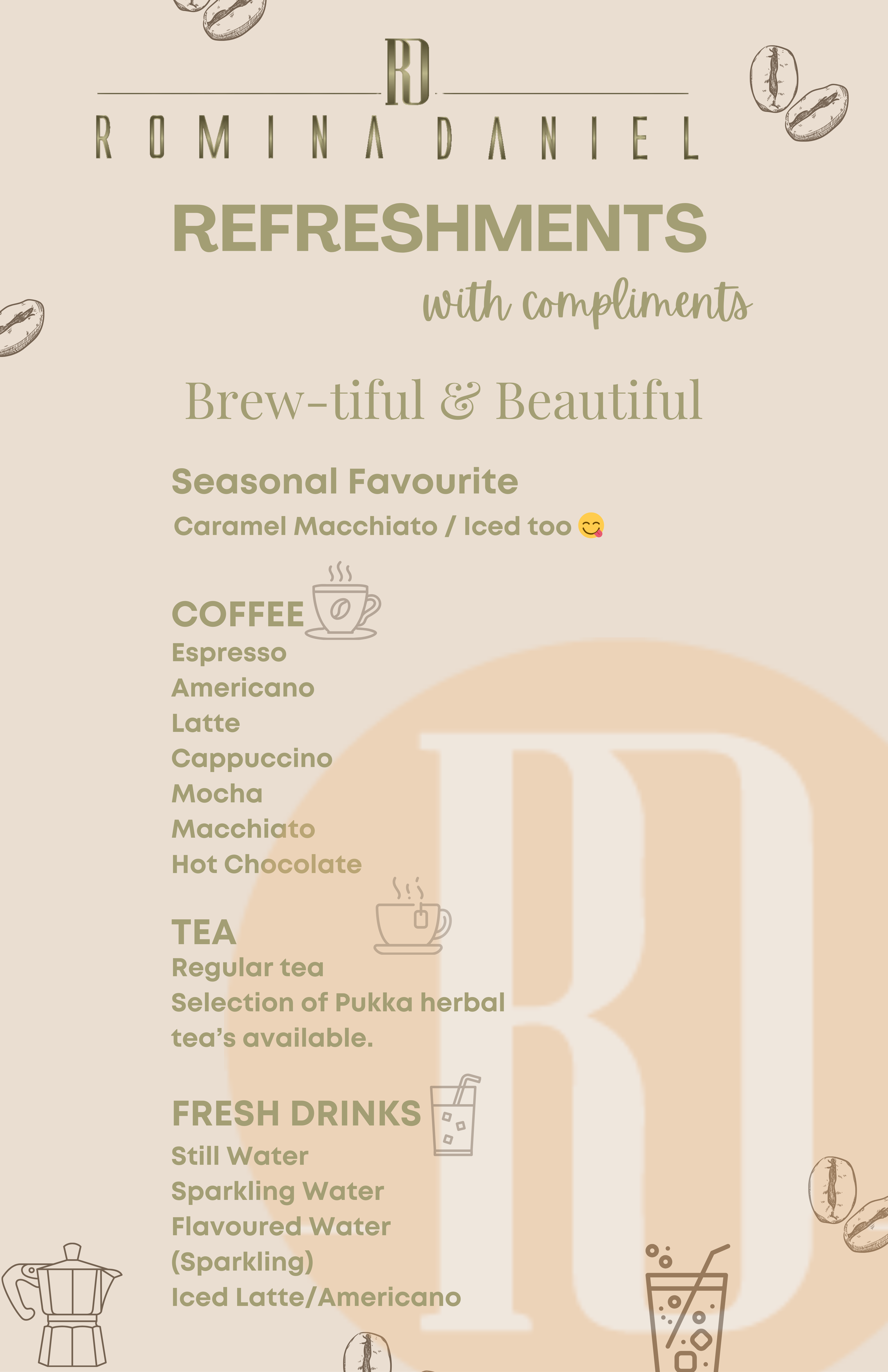 Romina Daniel Coffee Menu